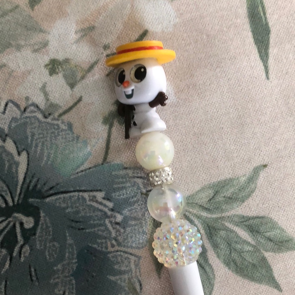 Elsa, Anna, Sven, Olaf Frozen Character Beaded Pens Set Collectibles - Picture 8 of 11